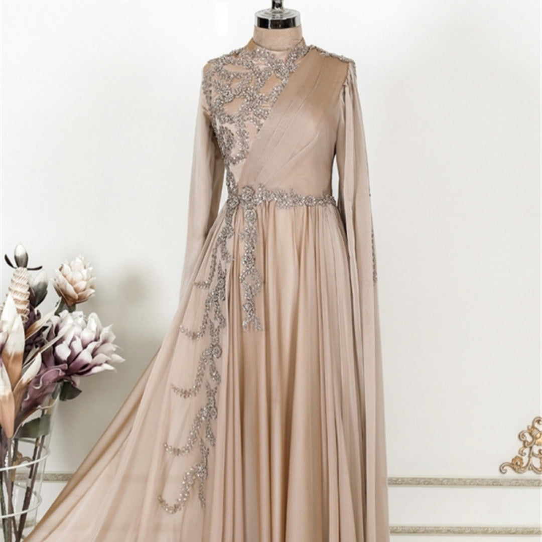 Robe champagne Féya festif - kanissah Collection