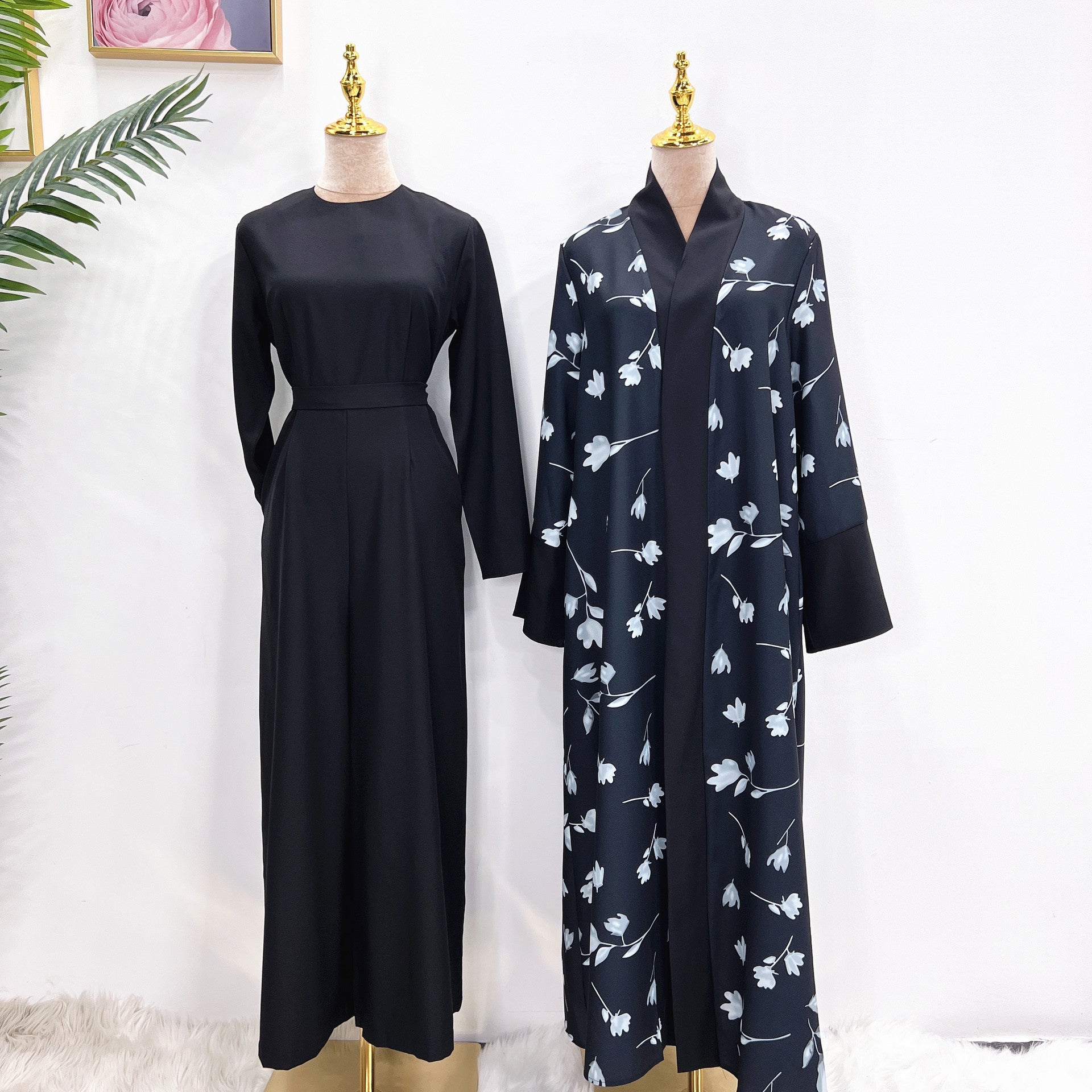 Ensemble Abaya Cardigan Flora - kanissah Collection