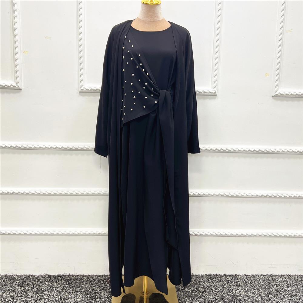 Abaya porte feuille Oumayssa - kanissah Collection