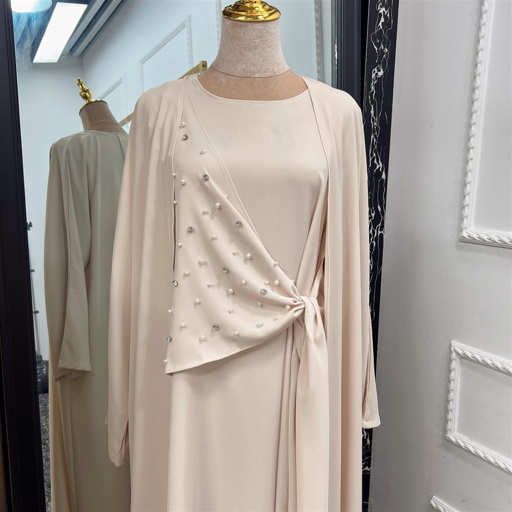 Abaya porte feuille Oumayssa - kanissah Collection