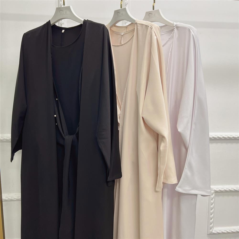 Abaya porte feuille Oumayssa - kanissah Collection