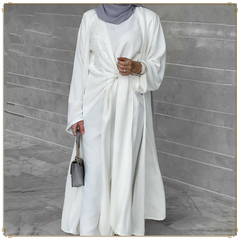 Abaya porte feuille Oumayssa - kanissah Collection