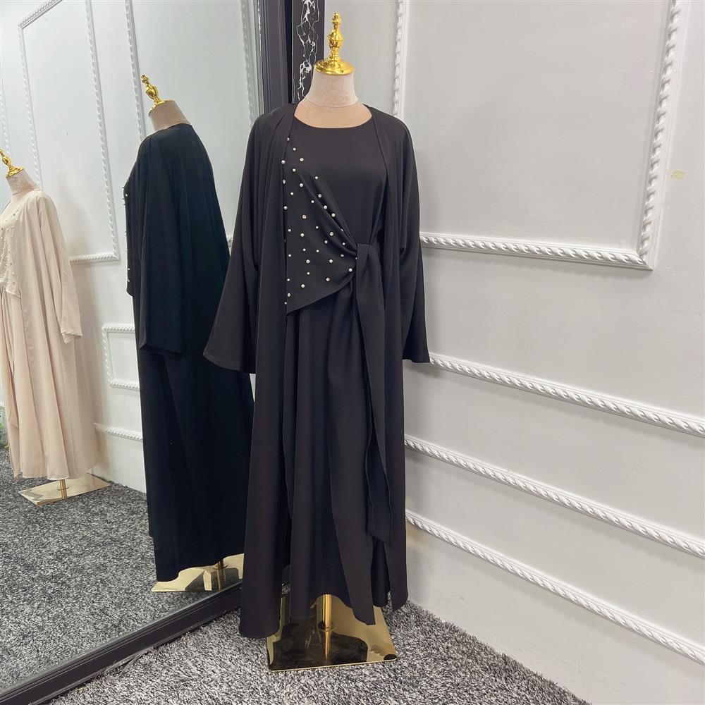 Abaya porte feuille Oumayssa - kanissah Collection