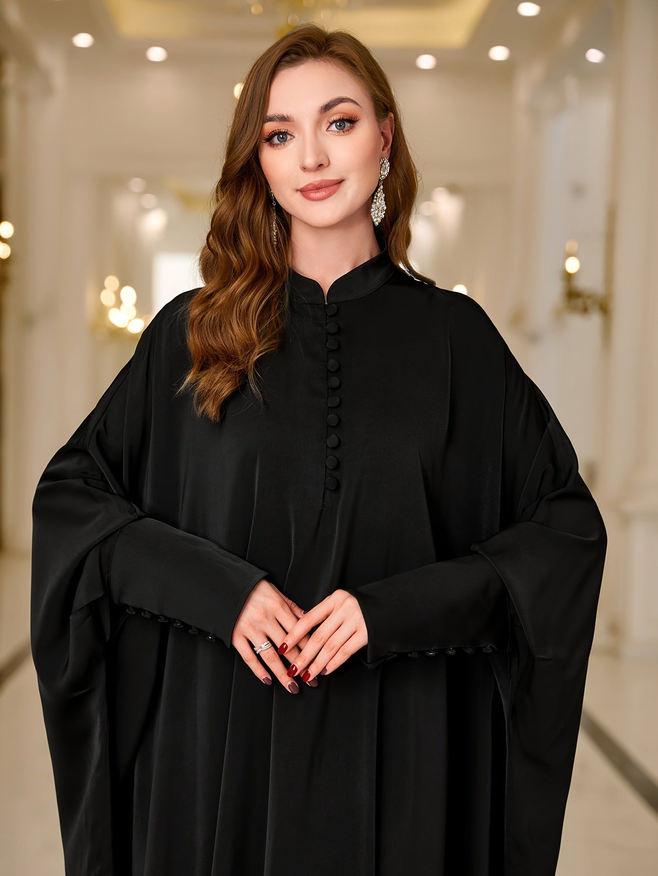 Vestido de moda para mujer con mangas de murciélago