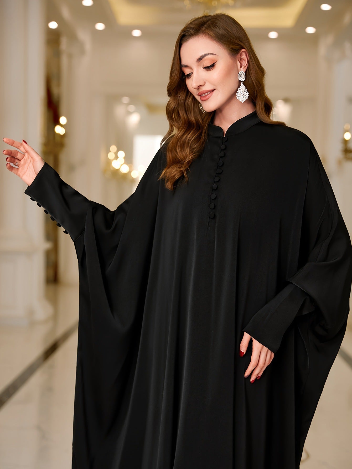 Vestido de moda para mujer con mangas de murciélago