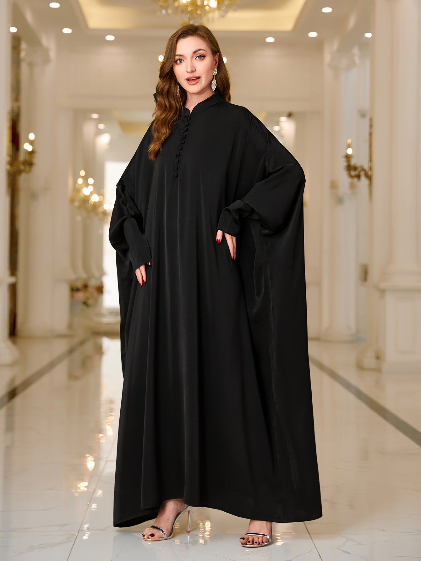 Vestido de moda para mujer con mangas de murciélago