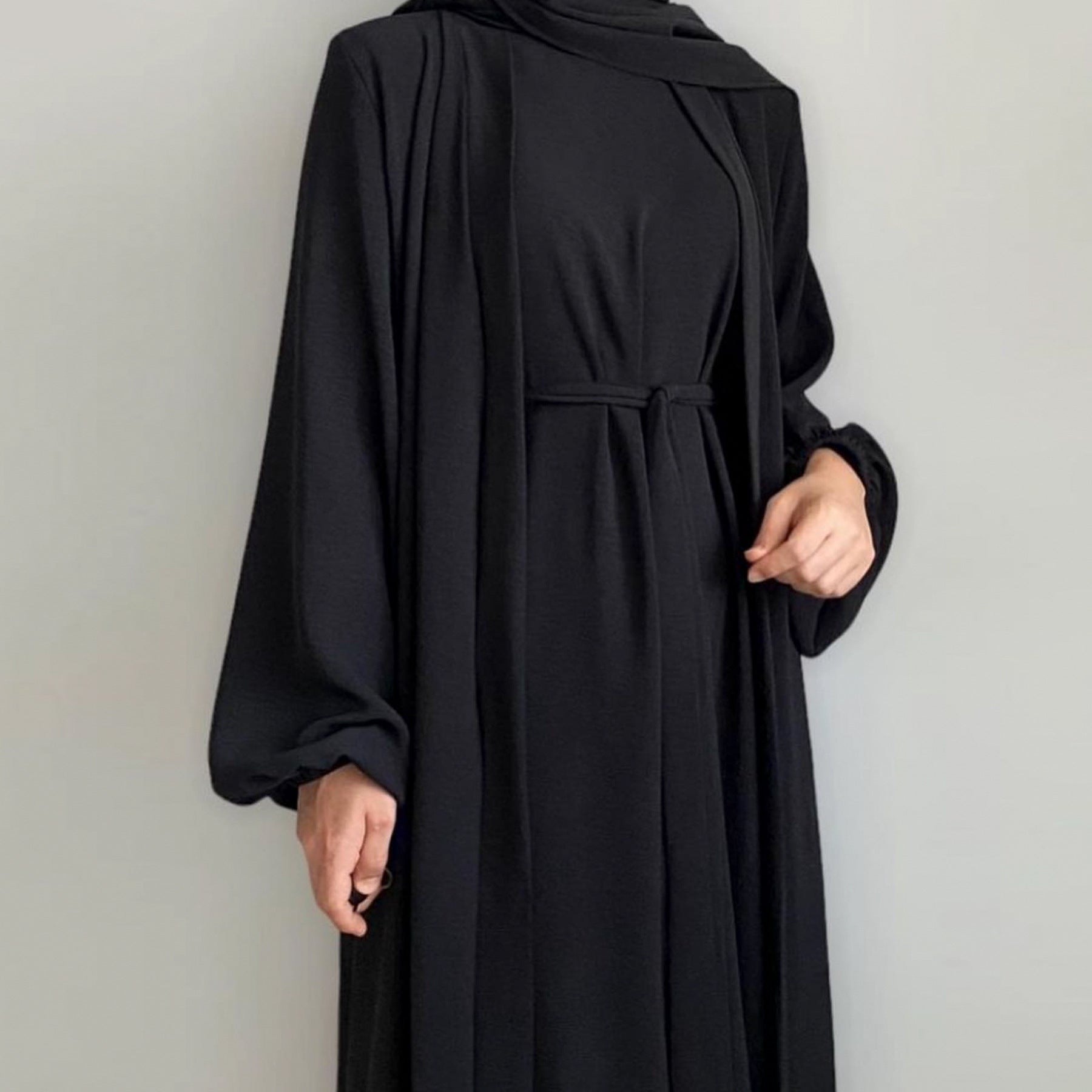 Abaya Cardigan Sofia avec ou sans voile - kanissah Collection Abaya