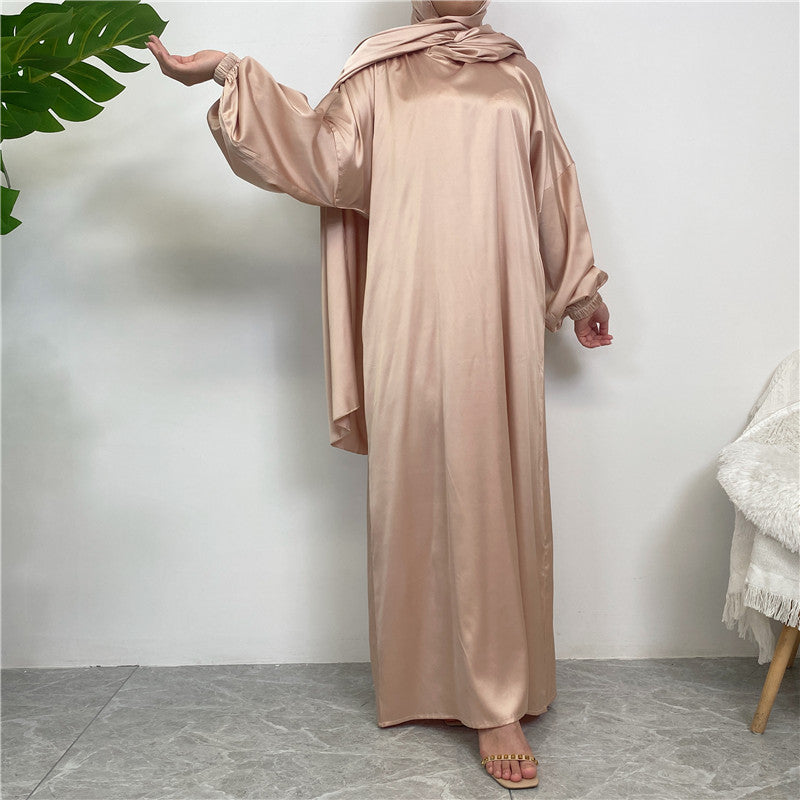 Abaya Satin Mia avec voile - kanissah Collection Abaya