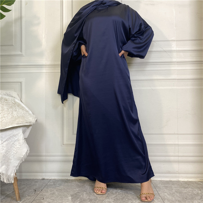 Abaya Satin Mia avec voile - kanissah Collection Abaya