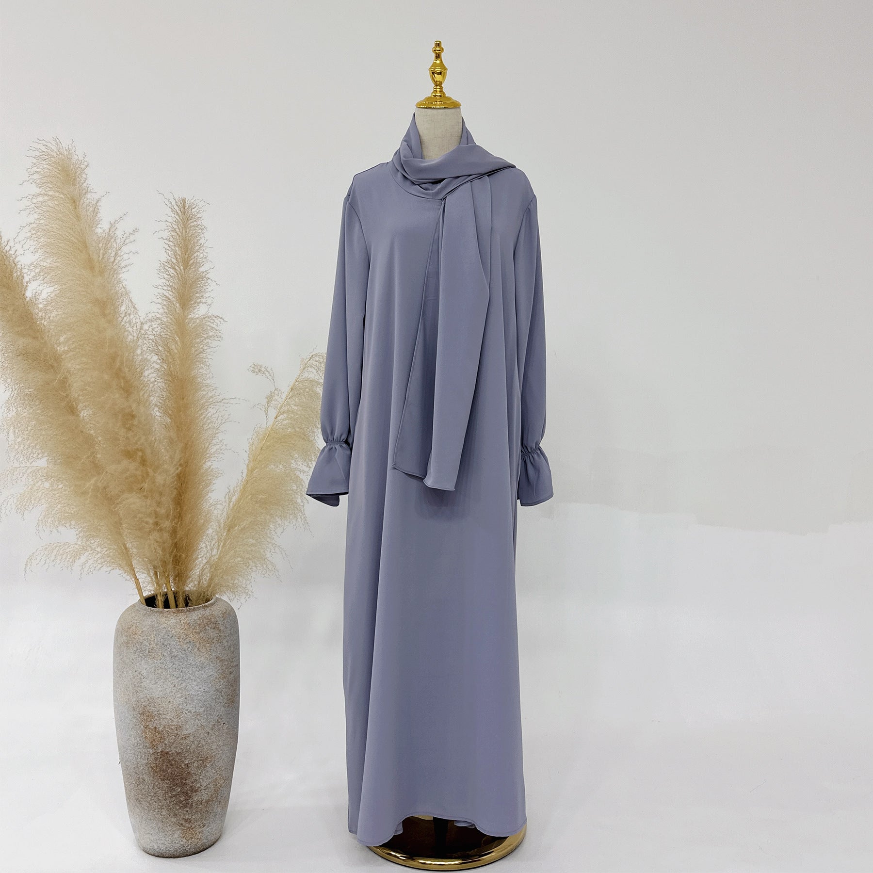 Abaya Jennah voile intégré manche tulipe - kanissah Collection abaya